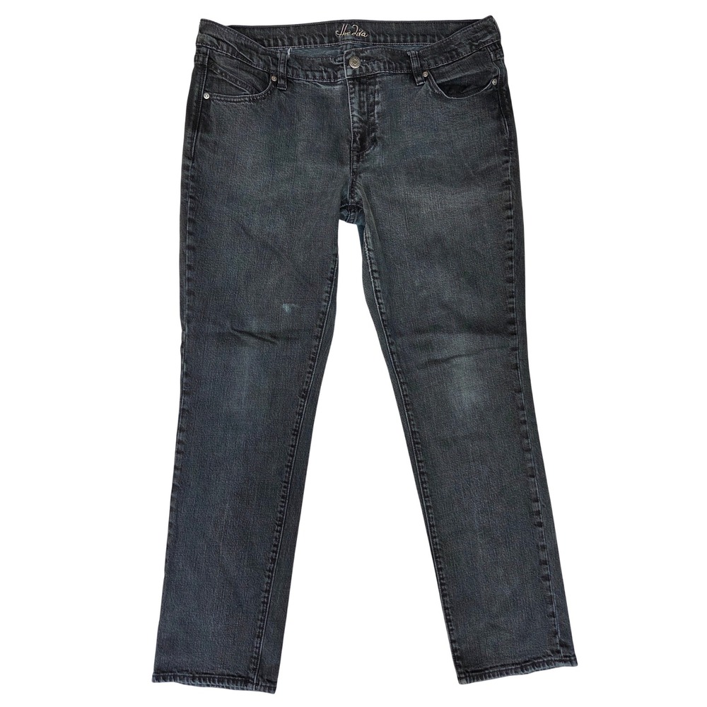 Old Navy The Diva Skinny Jeans Womens 14 Faded Black Mid Rise Stretch Denim